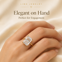 Bague de fiançailles en diamant de laboratoire taille radiant certifié IGI 1, 3 ou 5 carats, or jaune 14 carats, solitaire, bijoux fins personnalisés, vente en gros