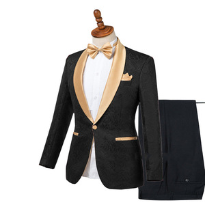 HD258 Trajes <span class=keywords><strong>de</strong></span> <span class=keywords><strong>hombre</strong></span> 2 piezas Chal Solapa Nueva moda Homme <span class=keywords><strong>Matrimonio</strong></span> Novio Boda Desgaste Terno Masculino Slim Fit - Product Image 3