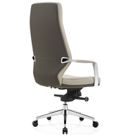 Chaise de bureau ergonomique à dossier haut pour dirigeant, réglable en hauteur, pivotante, inclinable à 90-125 degrés