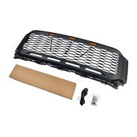 Grille avant réplique Raptor noire mate résistante à l'usure pour Ford F150 2021 à 2023, design en nid d'abeille