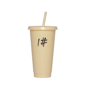 16Oz Luxury <b>Reusable</b> Eco-Friendly PP Plastic Stadium <b>Cup</b> Tumbler <b>Lid</b> Straw Custom Logo Anti-Corrosion Coating Direct Drinking - Product Image 5