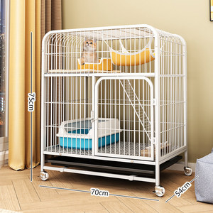 Rumah Kucing Logam Ukuran Besar yang Dapat Disesuaikan (OEM/ODM), Berbagai Model Kandang Kucing Indoor dengan Roda dan Baki - Product Image 1