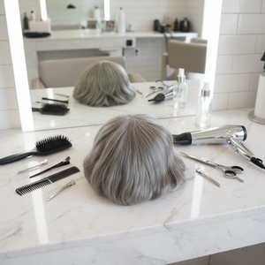 Tupé para <span class=keywords><strong>Hombre</strong></span> de Cabello Remy Indio de Alta Calidad 2026 con Cabello <span class=keywords><strong>Gris</strong></span>, 101% de Densidad, Nudos Duraderos - Product Image 2