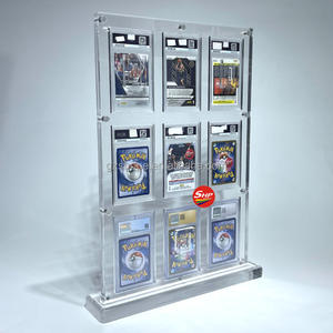 Support de présentation en acrylique transparent SHP à 4 emplacements pour carte classée CGC BGS SGC Joe Burrow <span class=keywords><strong>Rookie</strong></span> NFL Panini Select Premier PSAed - Product Image 4