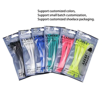 Lacets en silicone multicolores à double trou, extensibles, sans nœuds, pour chaussures de sport – Vente en gros