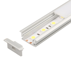 1m 2M 21*11mm Anodizing 6063 T5 hợp kim phẳng Inset Sàn Nhôm LED hồ sơ ABS khuếch tán Bìa đùn LED Nhôm hồ sơ - Product Image 4