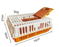 Caisse de transport pour poulets en plastique empilable et robuste, cage de transport durable pour volailles à usage agricole