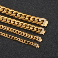 Hip Hop Glacé Pavé Strass Plein Miami Cubain Chaîne CZ Bling Rappeur Colliers Pour Hommes Bijoux Unisexe