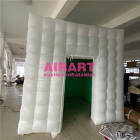 Nouvelle conception de cabine photo blanche de 3 mètres, 360 degrés, accessoires gonflables en PVC double face