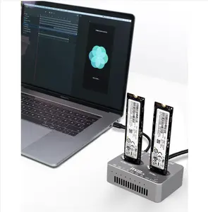 M2 SSD 키 M 오프라인 자동 수면 지원 이중 슬롯 20Gbps M.2 NVME SSD 도킹 스테이션 복제 데이터