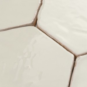 Piastrella Esagonale Vitri Vintage Bianco Etna 11 X 12,5 Cm Smaltata con Bordi Irregolari - Product Image 5