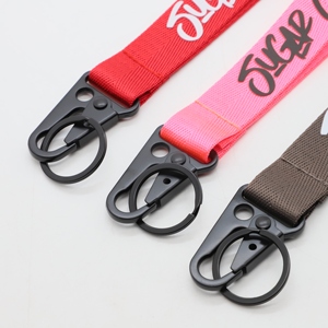 Custom Printed Short Wrist <b>Lanyard</b> With Heavy Duty Carabiner Durable Key <b>Lanyard</b> for Cafe Staff & Customer Giveaways - Product Image 2
