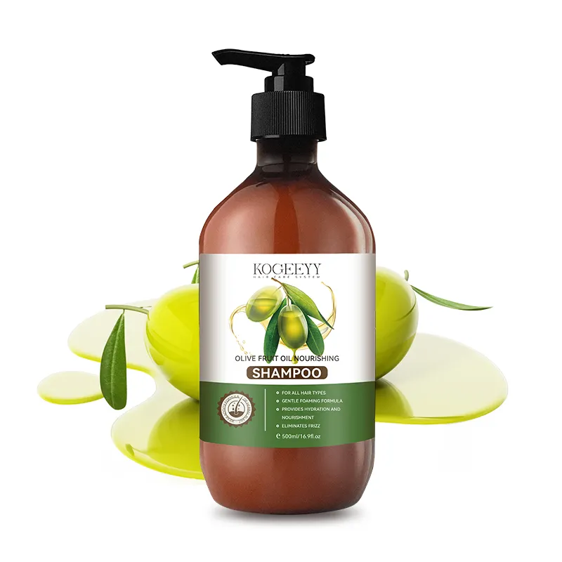 KOGEEYY In Stock Wholesale 500ml Natural Moisturizing Olive Shampoo Private Label Organic Olive Oil Shampoo And Conditioner