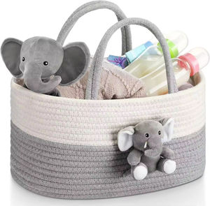 Boîte à couches pour bébé Boîte <span class=keywords><strong>de</strong></span> rangement fourre-tout pour bébé Panier <span class=keywords><strong>cadeau</strong></span> pour nouveau-né avec séparateur amovible - Product Image 1