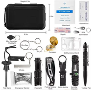 Kit de survie multifonctionnel d'urgence, outils de pêche, équipement de survie