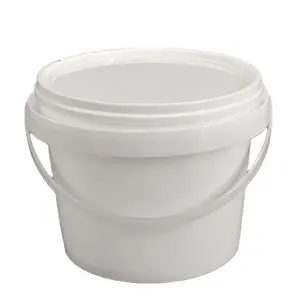 厂家价格1L透明食品级塑料PP桶带盖手柄塑料桶