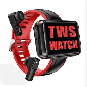 Новинка 2021, водонепроницаемые TWS-наушники, умные часы, беспроводные наушники 2 в 1, умные часы С Пульсометром