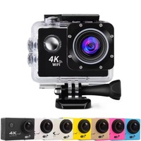 Caméra d'action WiFi 4K 2024 avec écran de 2 pouces 170° Caméra sportive sous-marine étanche avec support pour casque 30FPS – Équipement d'aventure