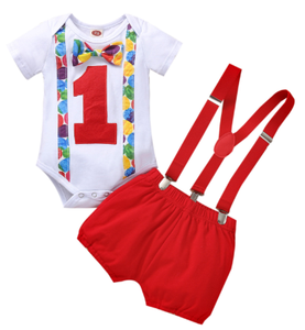 <span class=keywords><strong>Tenue</strong></span> de fête pour bébé garçon de 1 an, <span class=keywords><strong>tenue</strong></span> de 1er anniversaire pour garçon, vêtements pour tout-petit, vêtements de fête formels - Product Image 4