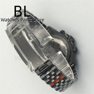 BLIGER 39mmフルブラックVK64クォーツクロノグラフウォッチ男性用サファイアクリスタル6 <span class=keywords><strong>O</strong></span> '<span class=keywords><strong>clock</strong></span>日付機能防水ジュビリー - Product Image 6