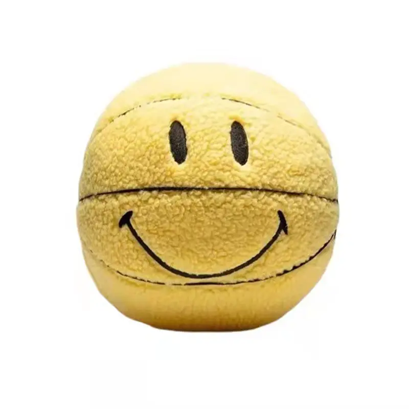 Teddy wool wool smile smiley face basket ball throw pillow bambini pet peluche