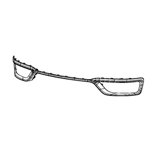Chrysler 2015-2020 300 Front Bumper Trim Frame 5RW99TZZAA Plastic <b>Decorative</b> <b>Plate</b> - Product Image 2