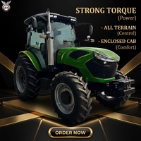 Tracteur à roues automatique 4x4 avec d'excellentes performances tout-terrain, grande capacité de franchissement et forte adaptabilité. Assurer une longue durée de vie
