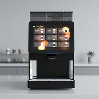 Distributeur automatique de café fraîchement moulu, conforme ADA, avec retour de monnaie, écran tactile 14 pouces, kiosque à café commercial