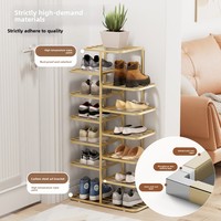 Étagère à chaussures en métal multi-niveaux, idéale pour les entrées de maisons et les dortoirs, avec une grande capacité de rangement