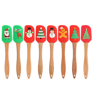 Espátula de Silicona para Hornear con Mango de Madera, Resistente al Calor y de Grado Alimenticio, para Decoración de Pasteles y Repostería - Product Image 4