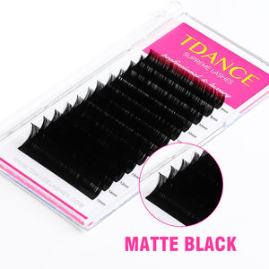Extensions de cils en cachemire volume profond noir mat 0.03 0.05 0.07 en gros, étiquette privée, végan, sans cruauté, BC LC personnalisé - Product Image 1