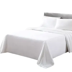 Collection 100% Egyptian Cotton Luxury Solid Bedding Linen sateen 300TC white color satin Duvet cover set