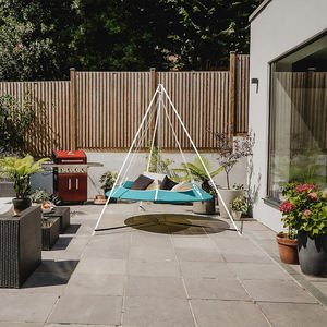 <span class=keywords><strong>Hamac</strong></span> familial circulaire <span class=keywords><strong>transportable</strong></span> avec support intérieur extérieur en métal balançoire suspendue robuste avec support de trépied - Product Image 5