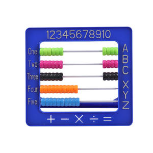 Foska Classic - Jouets mathématiques en plastique colorés, non toxiques et aux couleurs vives, <span class=keywords><strong>abaque</strong></span> à 5 rangées pour l'apprentissage des mathématiques par les enfants - Product Image 4