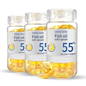 Aceite de pescado omega-3 de etiqueta privada OEM con gelatina a base de plantas Halal