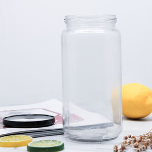 Venda por atacado preço de fábrica de vidro transparente embalado mel/pickle/frasco - Product Image 3