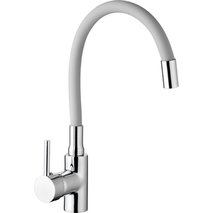 "Mezclador de fregadero de una sola palanca con boquilla de goma flexible-Electrodoméstico gris" - Product Image 2
