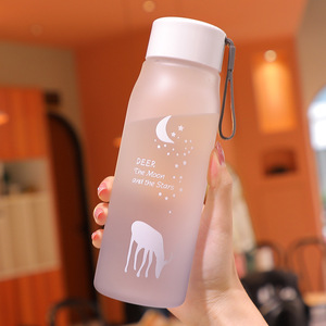 Plastic Water Bottle Deer Moon Stars Design Bpa Free Portable Travel Use 500Ml - Product Image 4