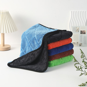 Car Cleaning <b>Towel</b> 40x40 Cm Double Sided Quilted Microfiber Strong Water Absorption For Vehicle Household Use - Product Image 1