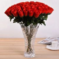 Künstliche Seidenrosenknospen Handgefertigter Geprägter Blumenstrauß Einzelne Rosenarrangements Blumenzweig für Hochzeit Heimdekoration