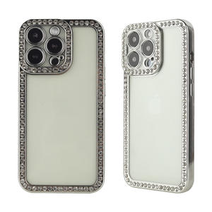 Somosten — coque <span class=keywords><strong>de</strong></span> <span class=keywords><strong>protection</strong></span> pour téléphone portable, étui en TPU, belle <span class=keywords><strong>glace</strong></span> et diamant galvanisé, pour <span class=keywords><strong>iPhone</strong></span> <span class=keywords><strong>11</strong></span>/12 13 promax - Product Image 3