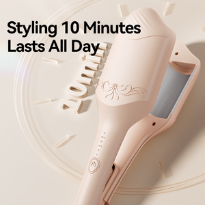 <span class=keywords><strong>Rizador</strong></span> de <span class=keywords><strong>Pelo</strong></span> con Temperatura Ajustable para Ondas de Playa, Ondulador Iónico Profundo con Cerámica - Product Image 2