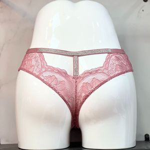 Internet Celebrity New Sexy Women's Underwear Low Waist <b>Elastic</b> <b>Lace</b> Embroidery Hot Drilling Hollow Underwear Triangle Pants - Product Image 6