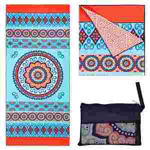 Microfiber Suede Rpet Customized Double-Sided Printed Quick Drying Promotion Towel for Sand Free Beach - Product Image 1