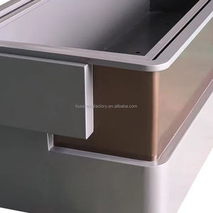 प्लांटर बर्तन पौधे बॉक्स वाणिज्यिक सजावट फूल के बर्तन स्टेनलेस स्टील धातु प्लांटर आउटडोर आयताकार पाउडर लेपित प्लांटर्स - Product Image 5