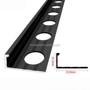 Perfil de aluminio en forma de L, moderno, para bordes, modelo <span class=keywords><strong>TK</strong></span> TKHL106, acabado pulido/mate, longitud personalizable, para bordes de azulejos de suelo y pared, fácil de instalar. - Product Image 6
