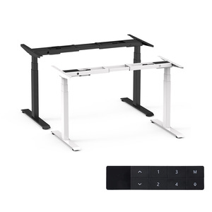 NATE Electric Height <b>Adjustable</b> <b>Table</b> <b>Legs</b> Dual Motor 3 Section Metal Minimalist Design for Office Desk - Product Image 3
