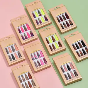 2020, uñas postizas, pulse en uñas, uñas de Gel <span class=keywords><strong>Kit</strong></span> caja personalizada <span class=keywords><strong>para</strong></span> salón - Product Image 4