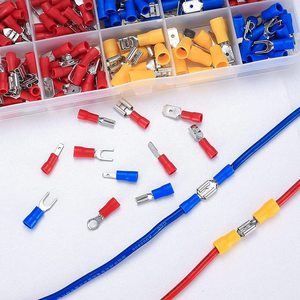 Kit Assortito 480/300/280 Pezzi Connettori per Cavi in Rame Isolati Terminali Elettrici a Forcella ad Anello in Plastica Crimpati - Product Image 2