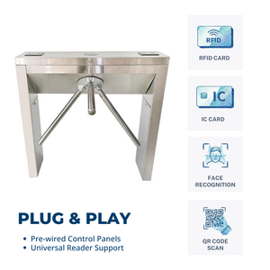 Tourniquets tréteaux bidirectionnels détachables en acier inoxydable certifiés CE anti-collision pour le contrôle d'accès aux propriétés résidentielles - Product Image 2